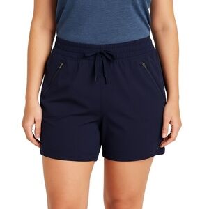 TANGERINE Shorts Womens Size L Navy Blue Athletic Casual Zipper Pockets